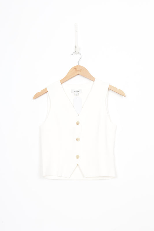 Cos Womens White Vest Size XS