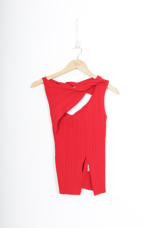 Henne Womens Red Top Size 10