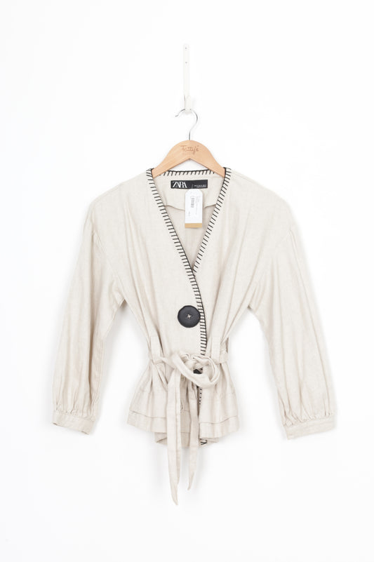 Zara Womens Beige Jacket Size XS