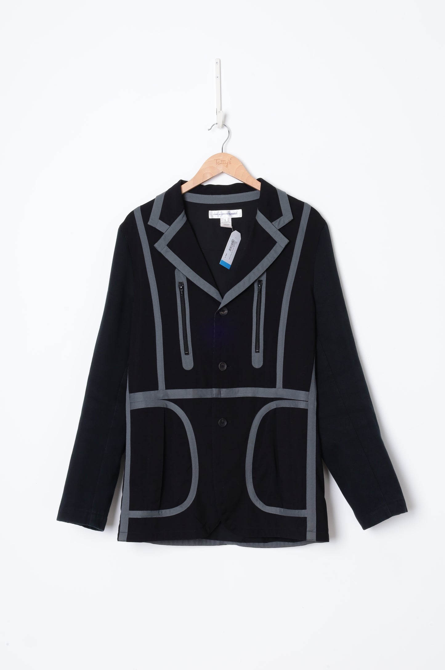 Comme Des Garcons Shirt Mens Black Jacket Size L