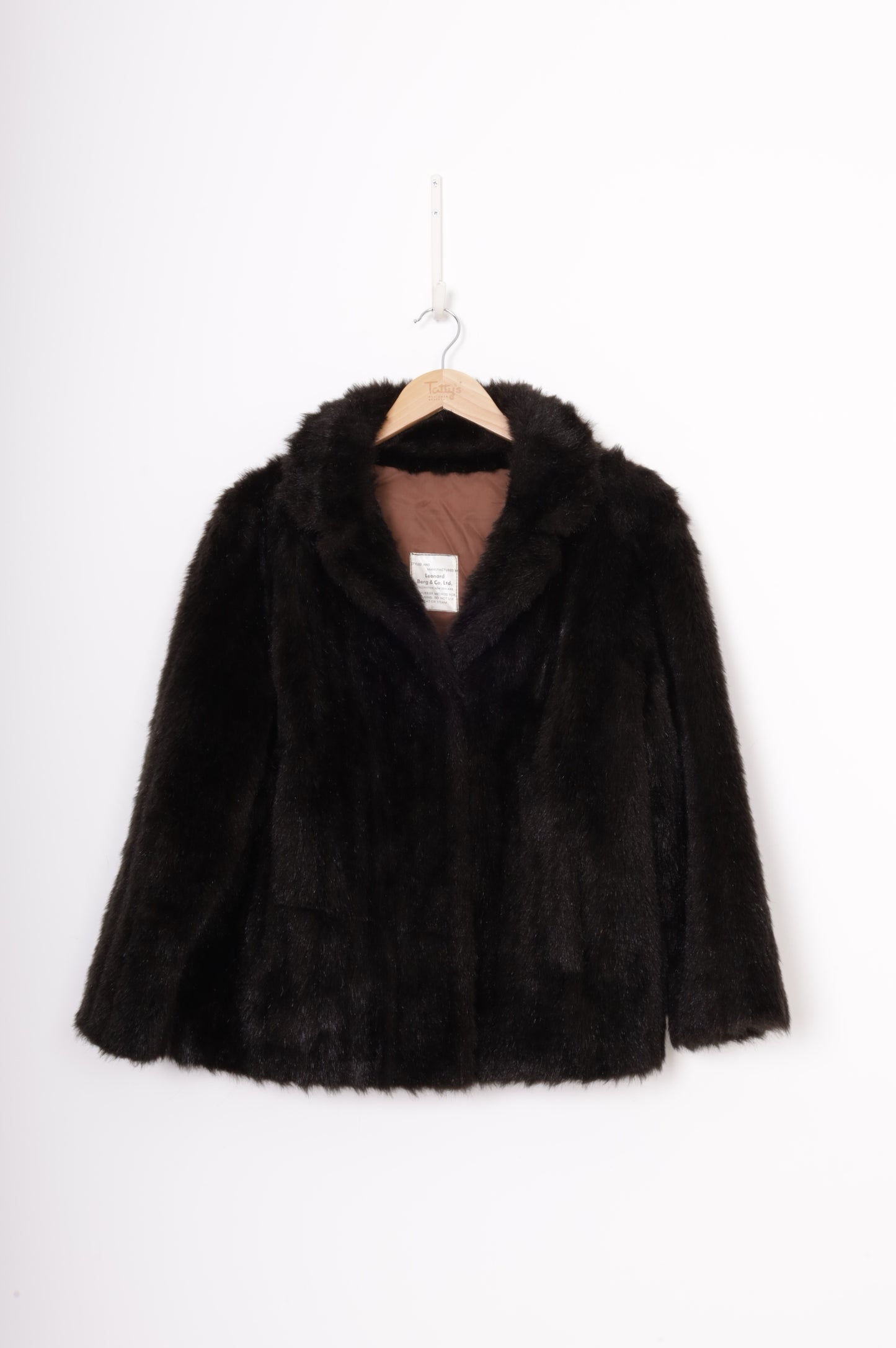 Leonard Berg & Co. Womens Brown Coat Size O/S