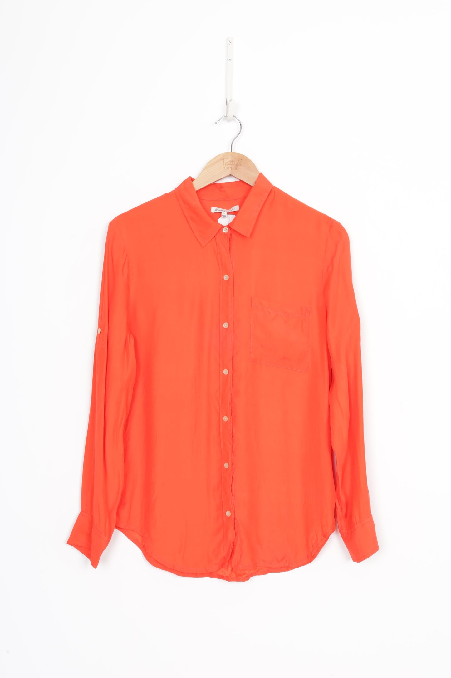 Broadway & Broome Womens Orange Shirt Size M