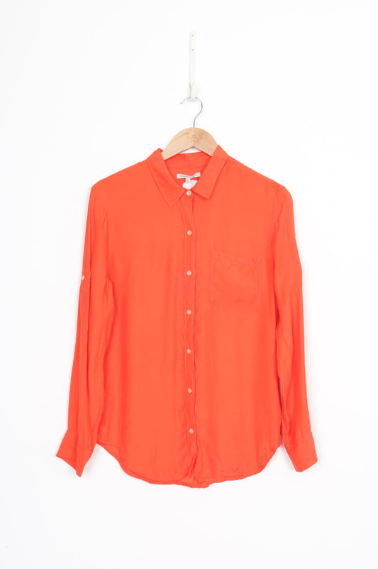 Broadway & Broome Womens Orange Shirt Size M