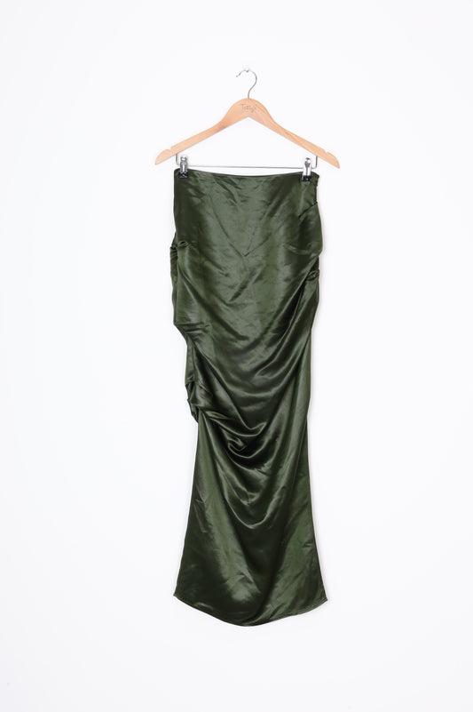 Paris Georgia Womens Green Maxi Skirt Size S