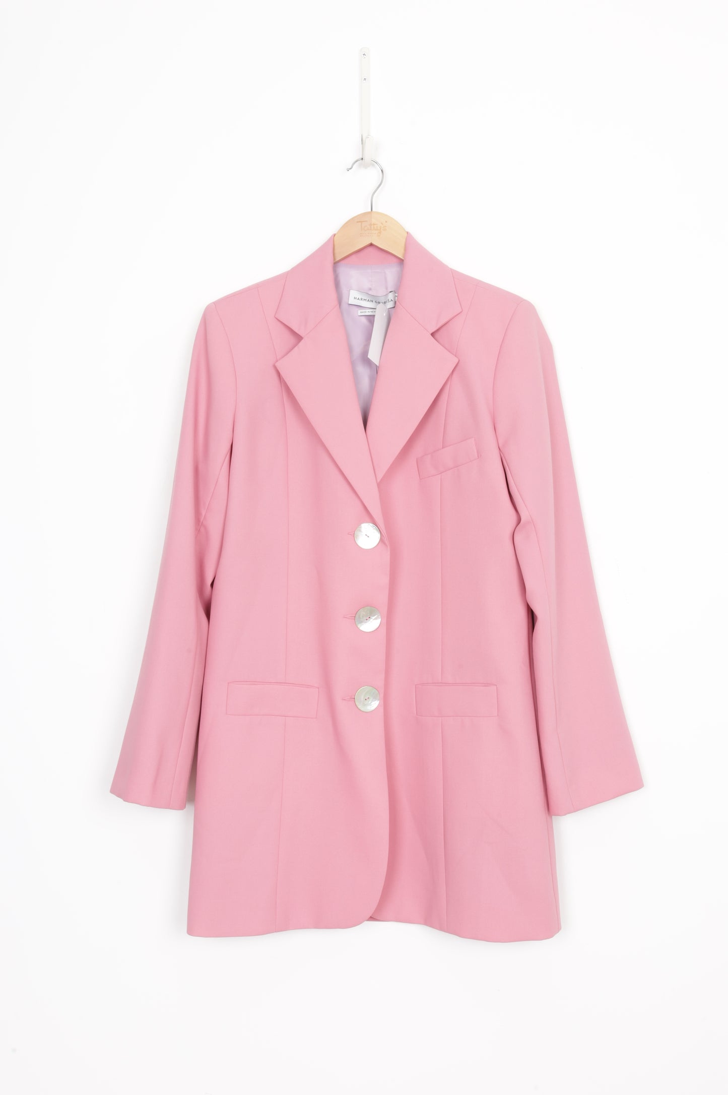 Harman Grubisa Womens Pink Blazer Size 12