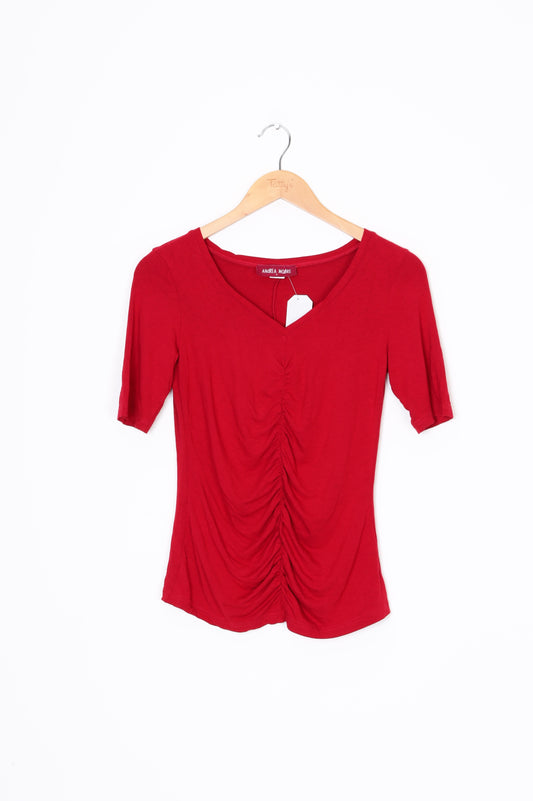 Andrea Moore Womens Red Top Size 10