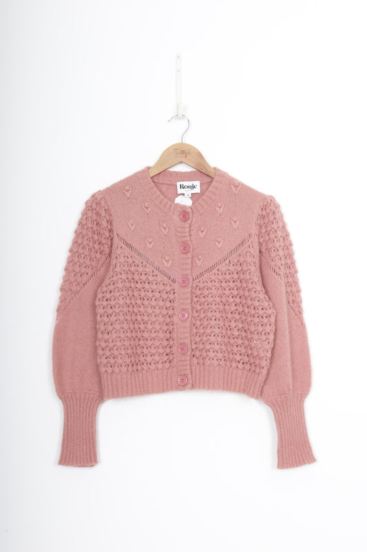 Rouje Paris Womens Pink Cardigan Size EU 36