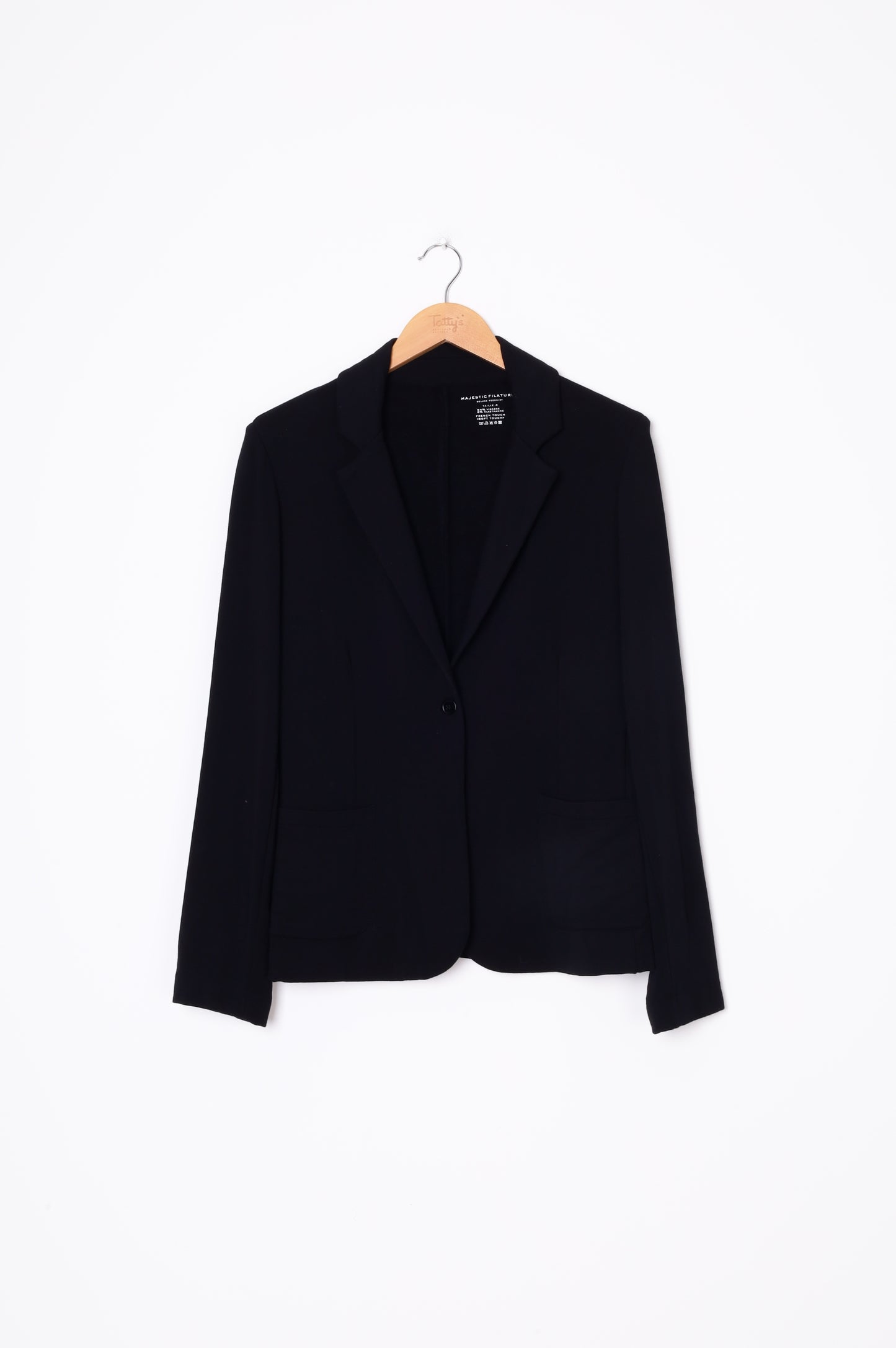 Majestic Filatures Womens Black Jacket Size 4