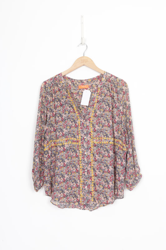 Ba & Sh Womens Grey Blouse Size 1