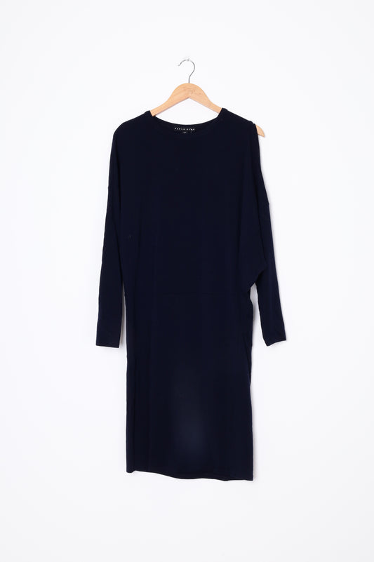 Paula Ryan Womens Blue Dress Size L