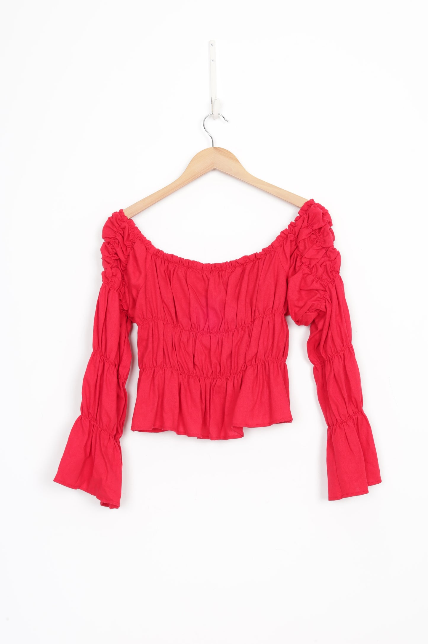 Laagam Womens Red Top Size S