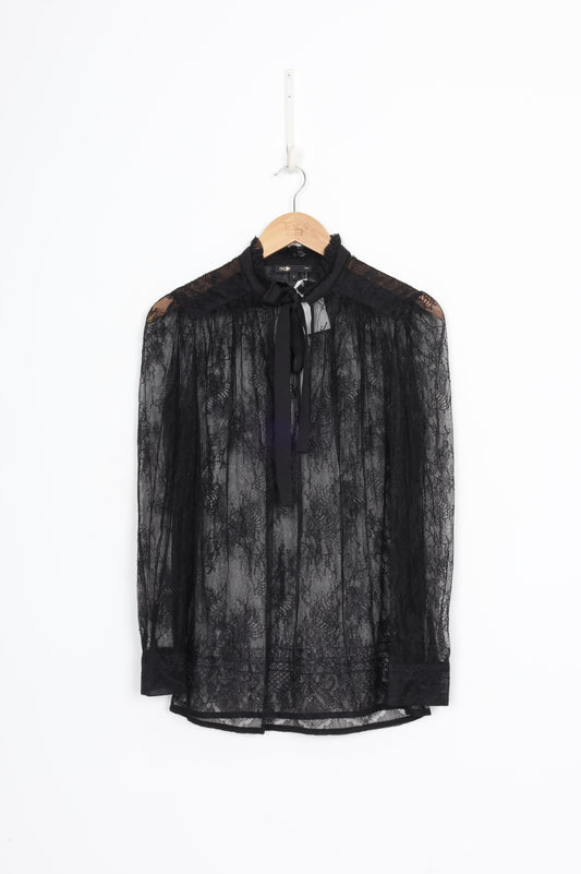 Maje Womens Black Blouse Size 1
