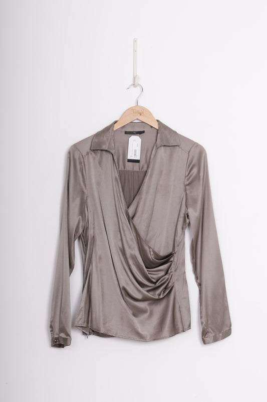 David Lawrence Womens Grey Blouse Size 14