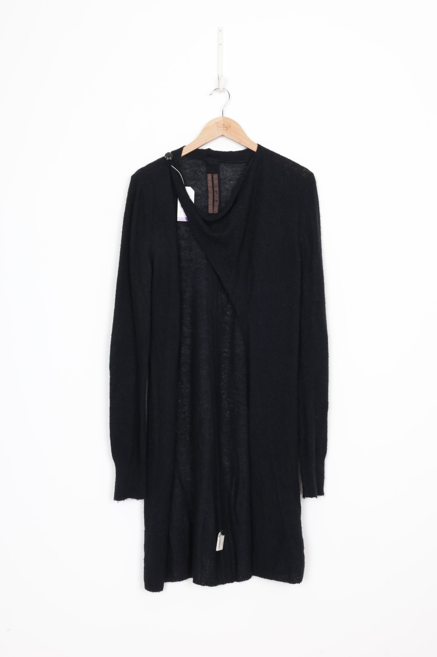 Rick Owens Womens Black Cardigan Size L