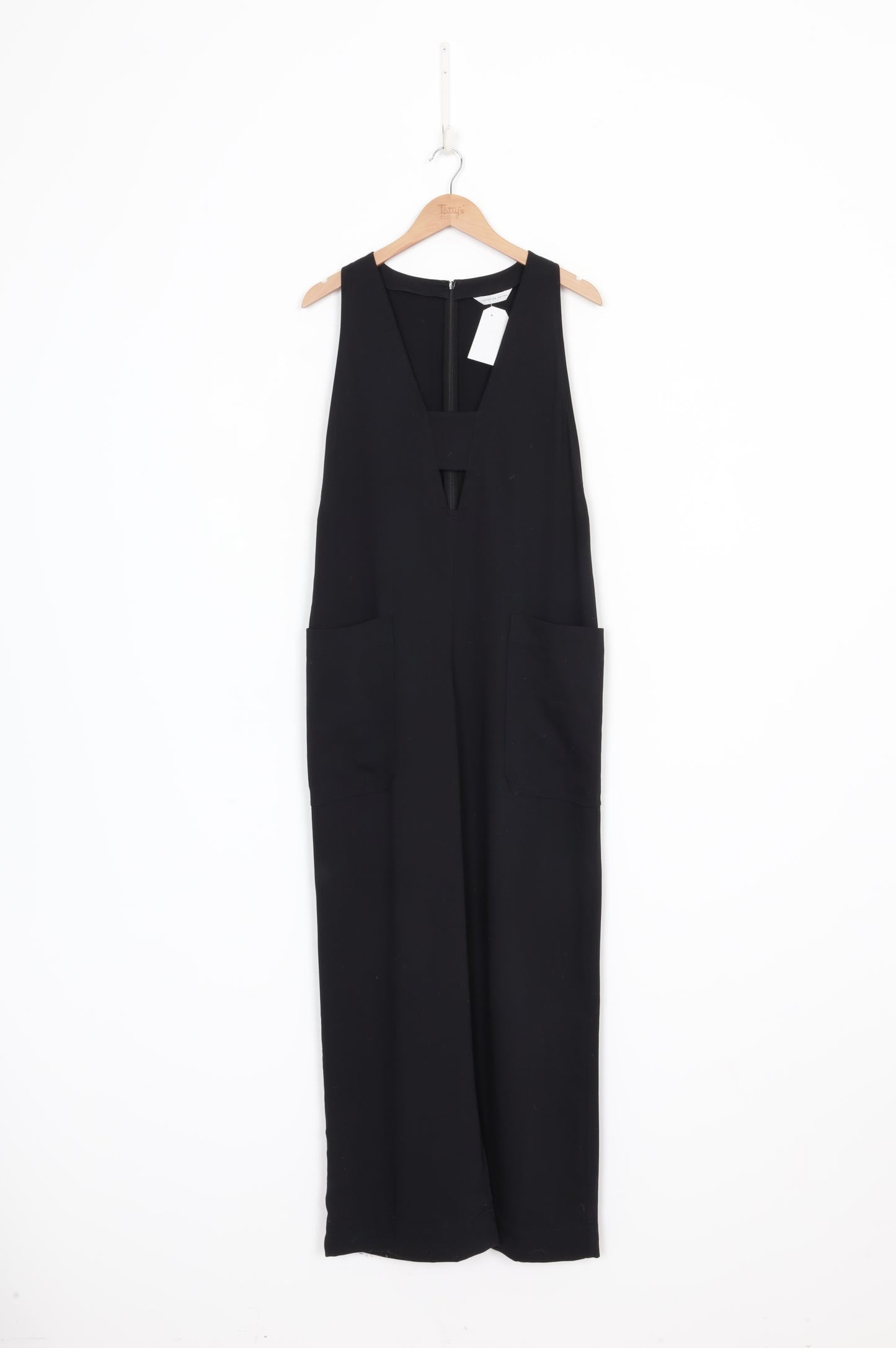 Veronika Maine Womens Black Jumpsuit Size L