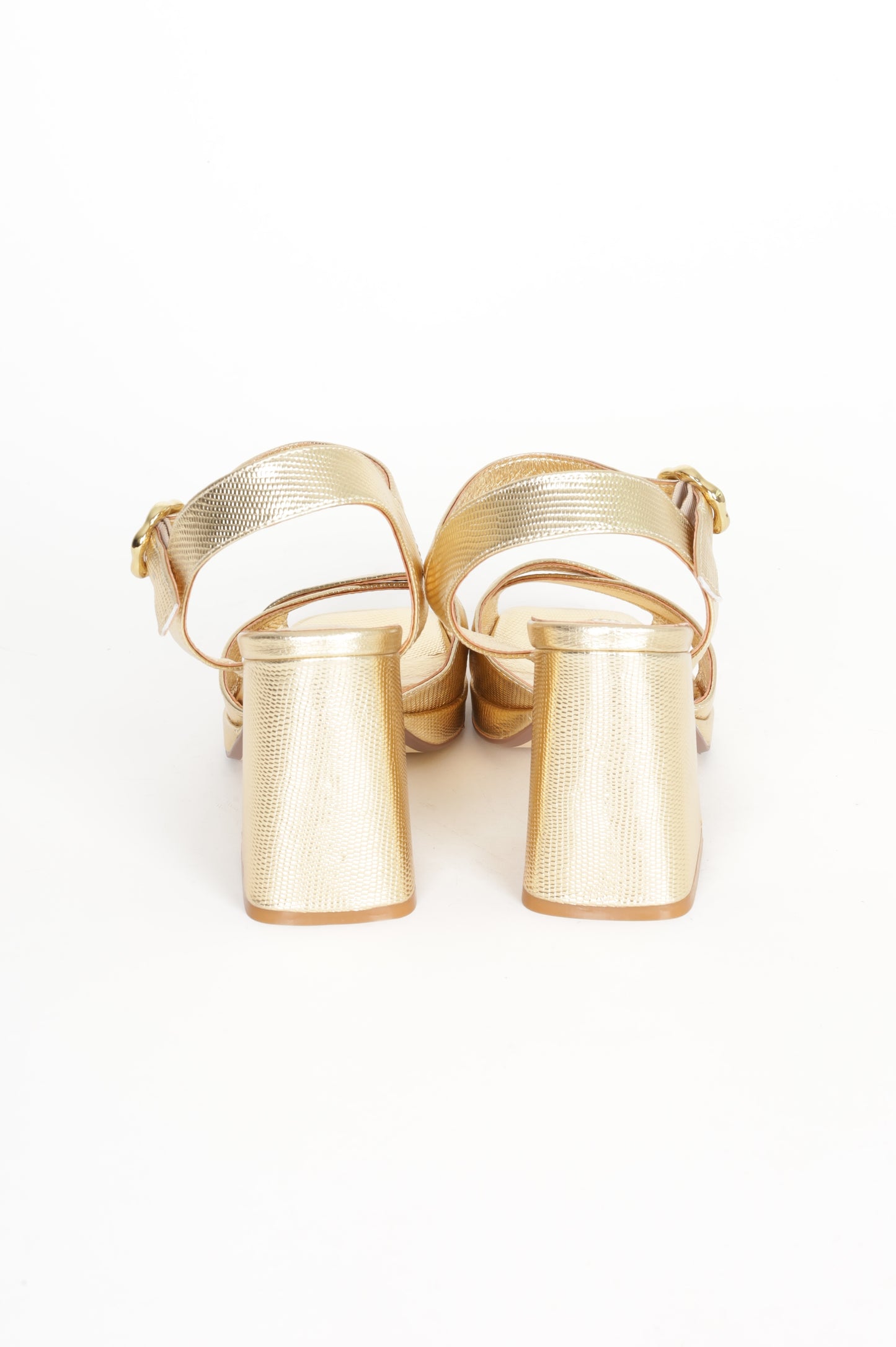 MW by Kathryn Wilson Womens Gold Heels Size EU 38