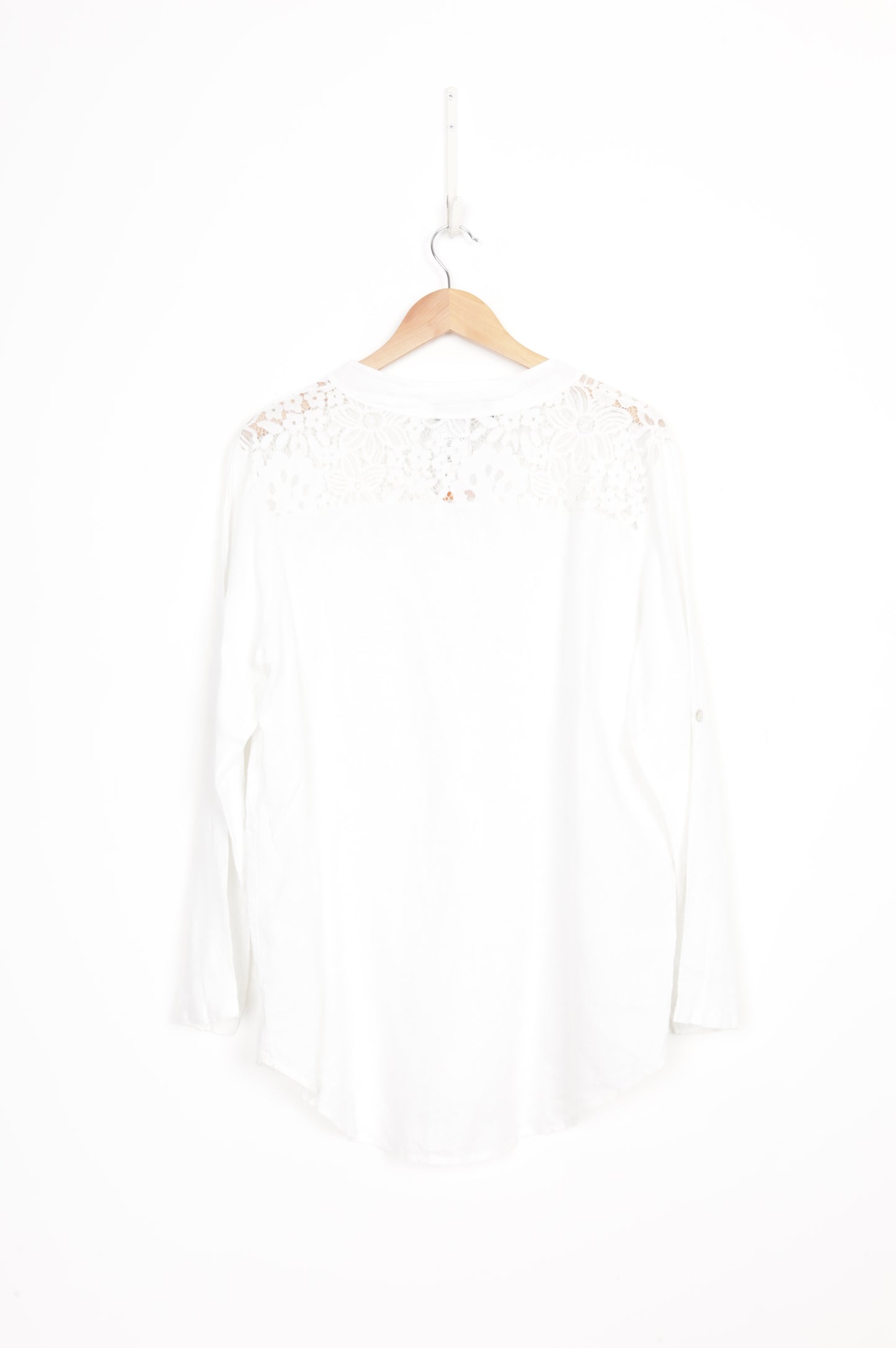 Simply Linen Womens White Shirt Size M