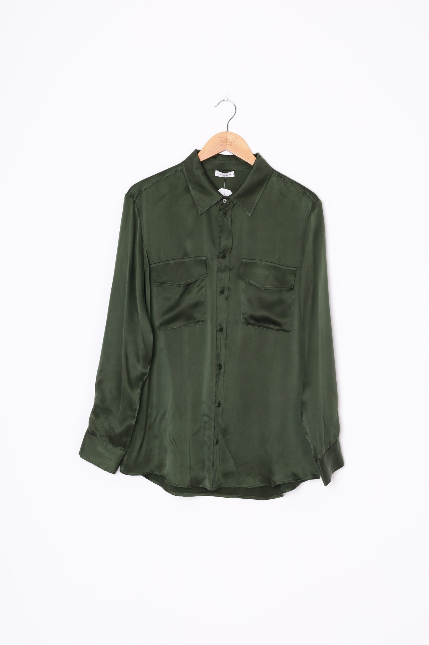 Silk Laundry Womens Green Shirt Size N/S