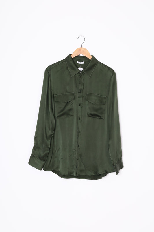Silk Laundry Womens Green Shirt Size N/S