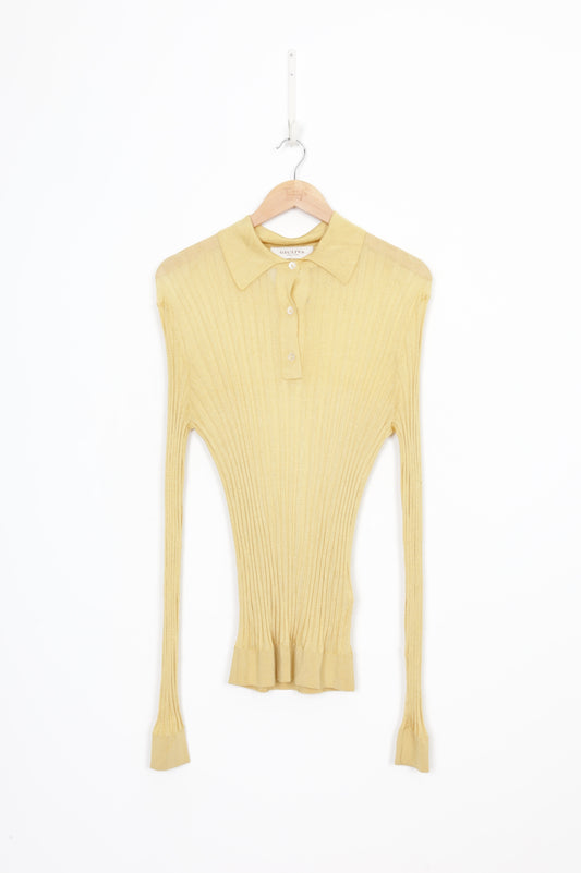 Giuliva Heritage Womens Yellow Top Size L