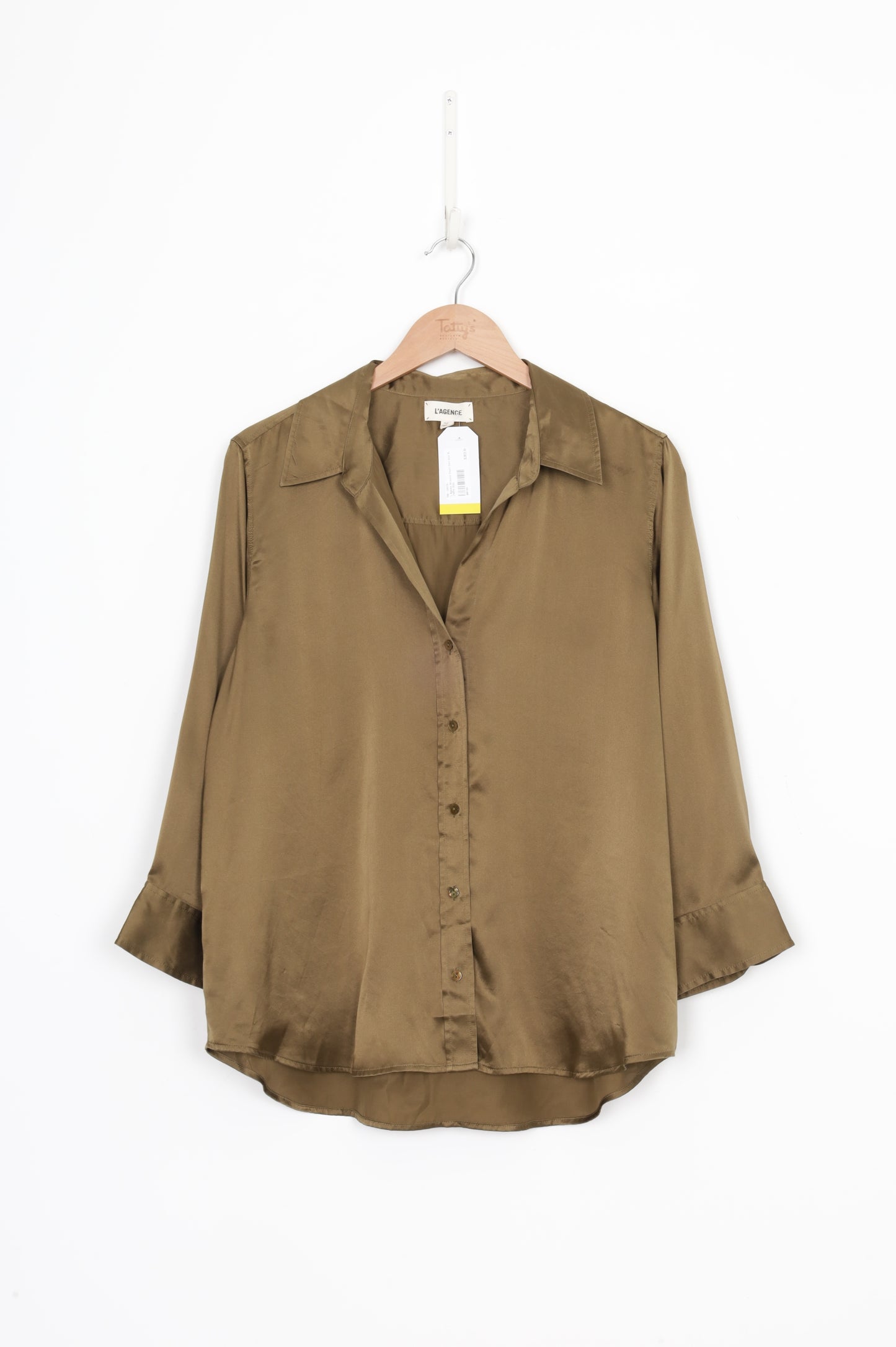 L'Agence Womens Green Shirt Size XL