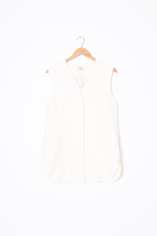 Harris Tapper Womens White Vest Size 8