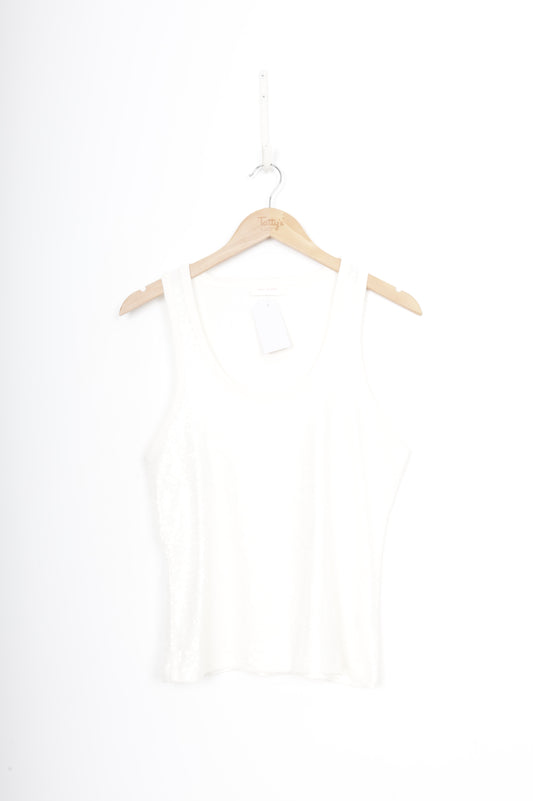 Sass & Bide Womens White Singlet Size L