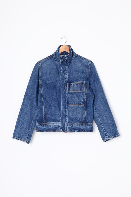 Nili Lotan Womens Blue Jacket Size S