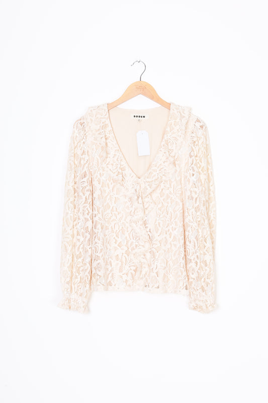 Boden Womens Beige Blouse Size 12
