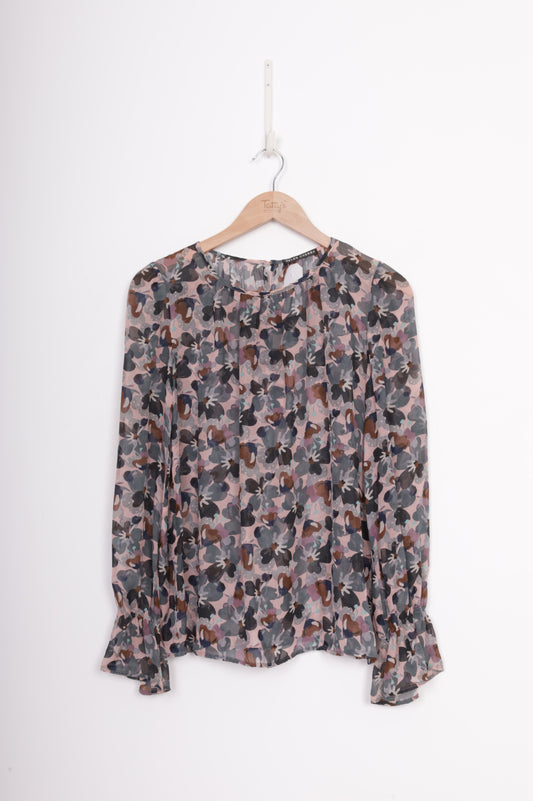 Helen Cherry Womens Grey Top Size S