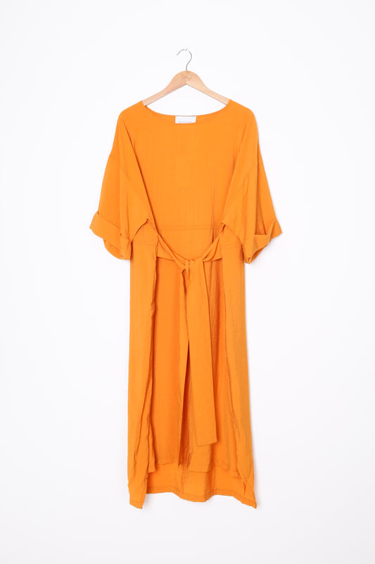 Ricochet Womens Orange Dress Size L