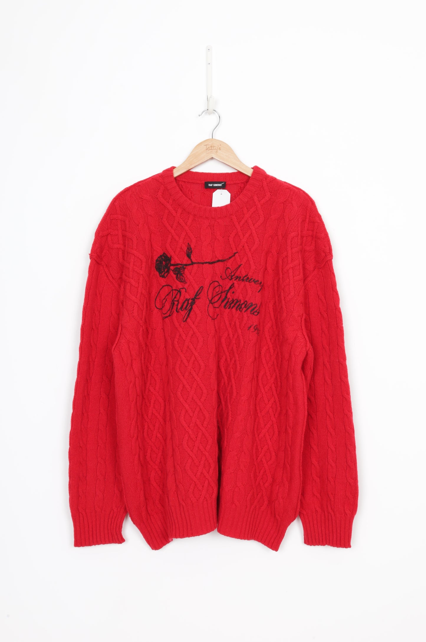 Raf Simons Mens Red Jumper Size M