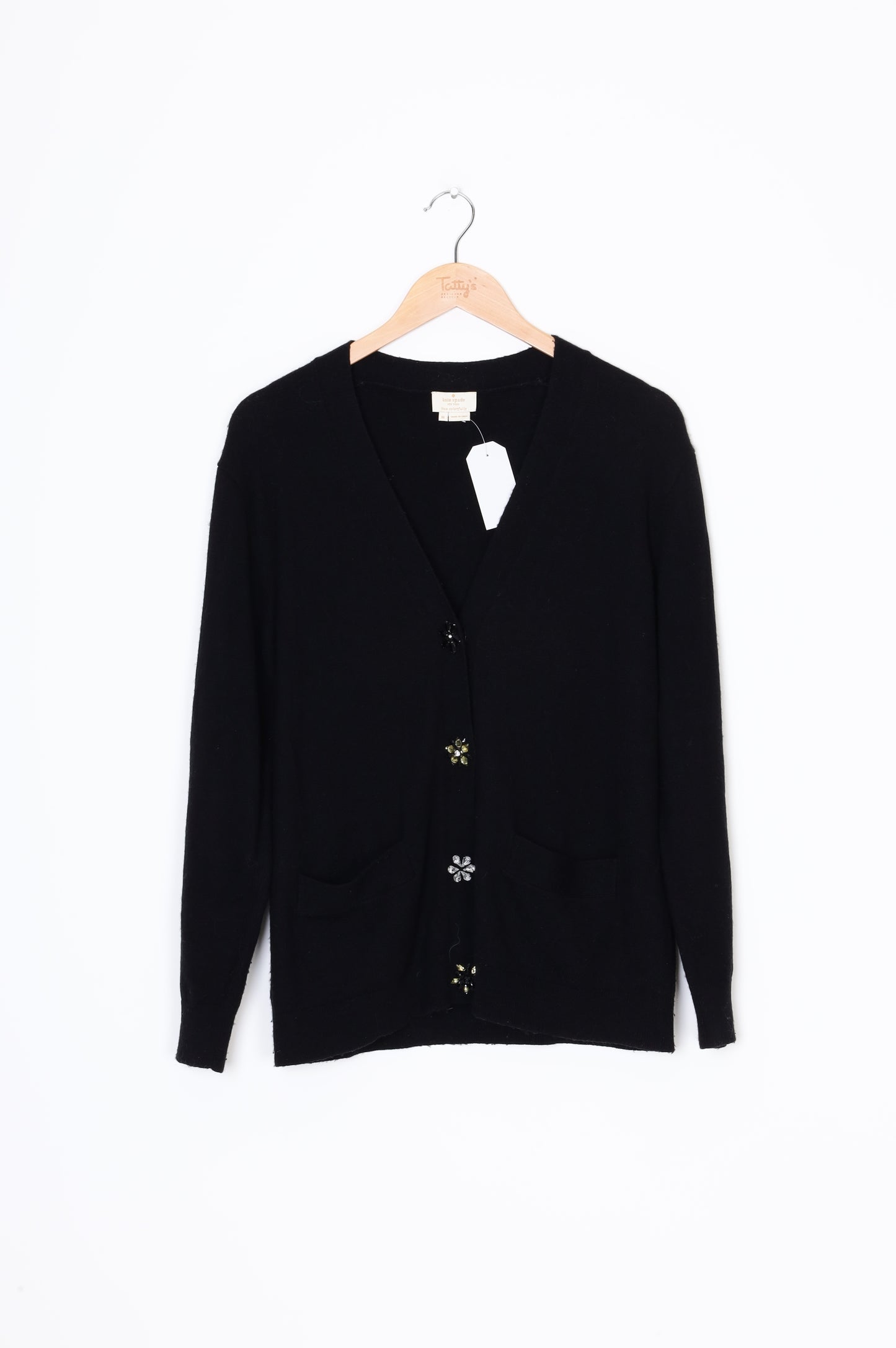 Kate Spade Womens Black Cardigan Size M