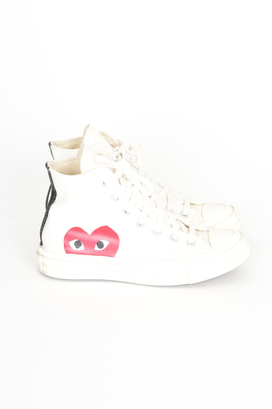 Converse X Comme Des Garcons Womens Cream Sneakers Size EU 36.5