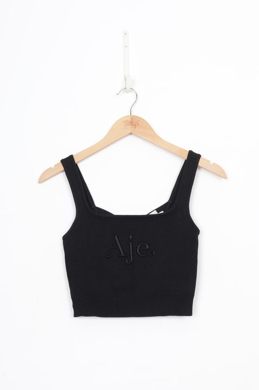 Aje. Womens Black Top Size XS