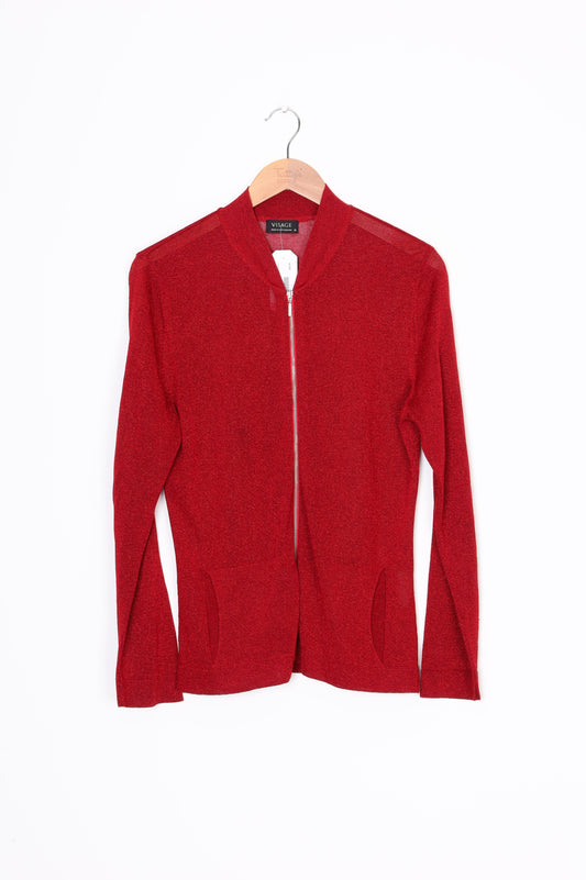 Visage (NZ Made) Womens Red Cardigan Size M