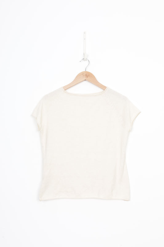 Wixii Womens Cream Top Size S