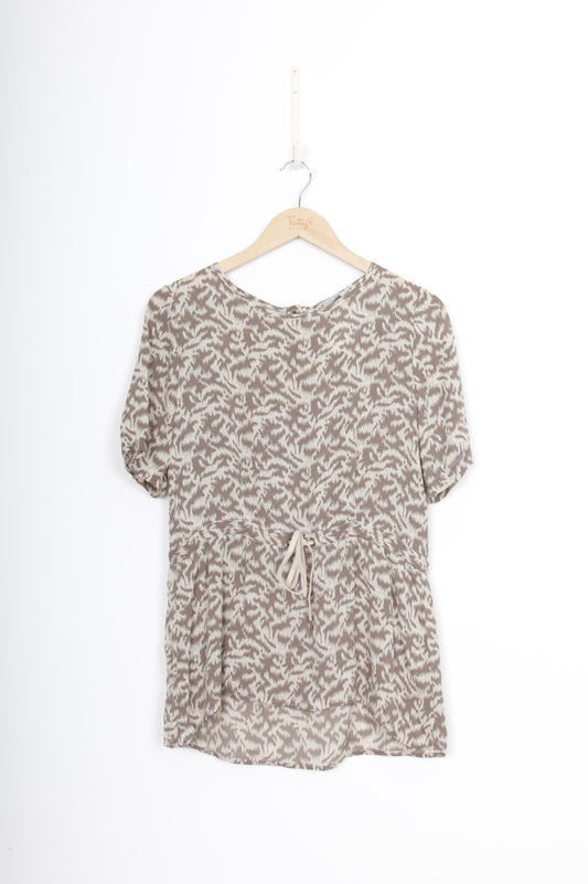 Juliette Hogan Womens Beige Top Size 10