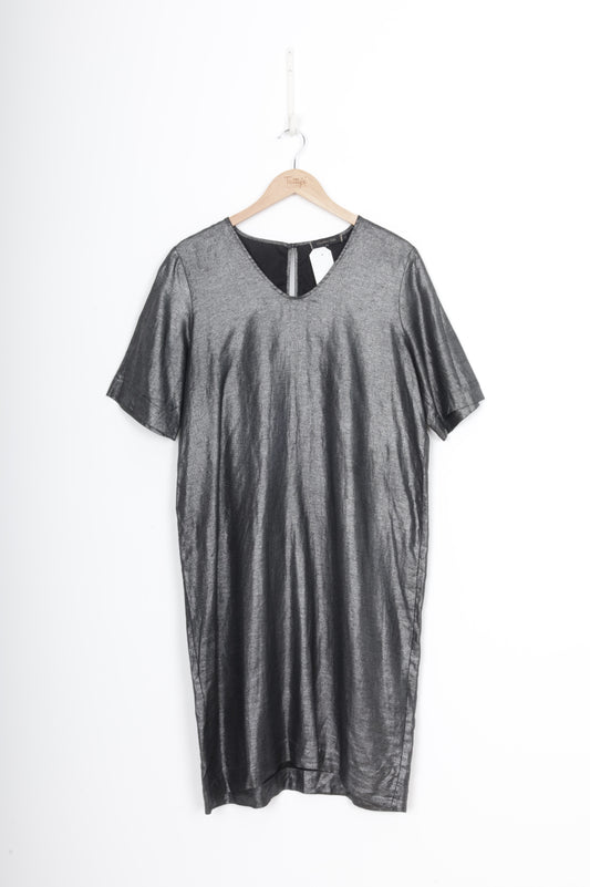Caroline Sills Womens Silver Dress Size 14