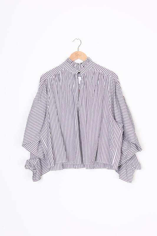 Petersyn Womens White Blouse Size S