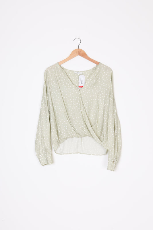 Vince. Womens Green Blouse Size M