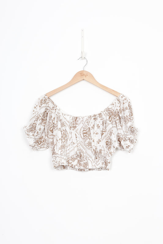 Innika Womens Beige Top Size 1
