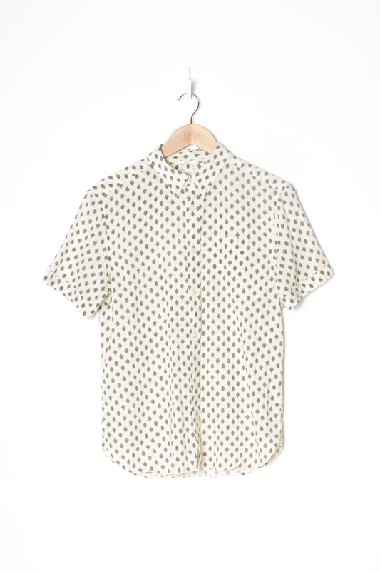 AllSaints Spitalfields Mens Cream Shirt Size S