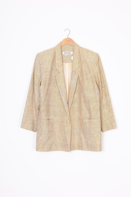 Dreamgirls Womens Gold Blazer Size 14