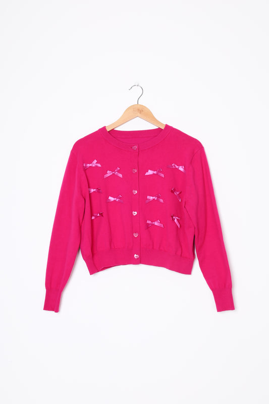Annah Stretton Womens Pink Cardigan Size S