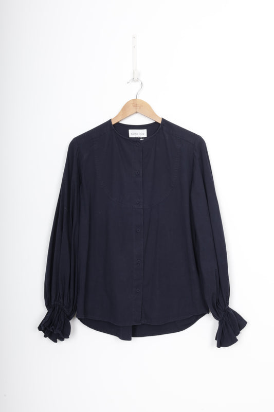 Caitlin Crisp Womens Blue Shirt Size 8