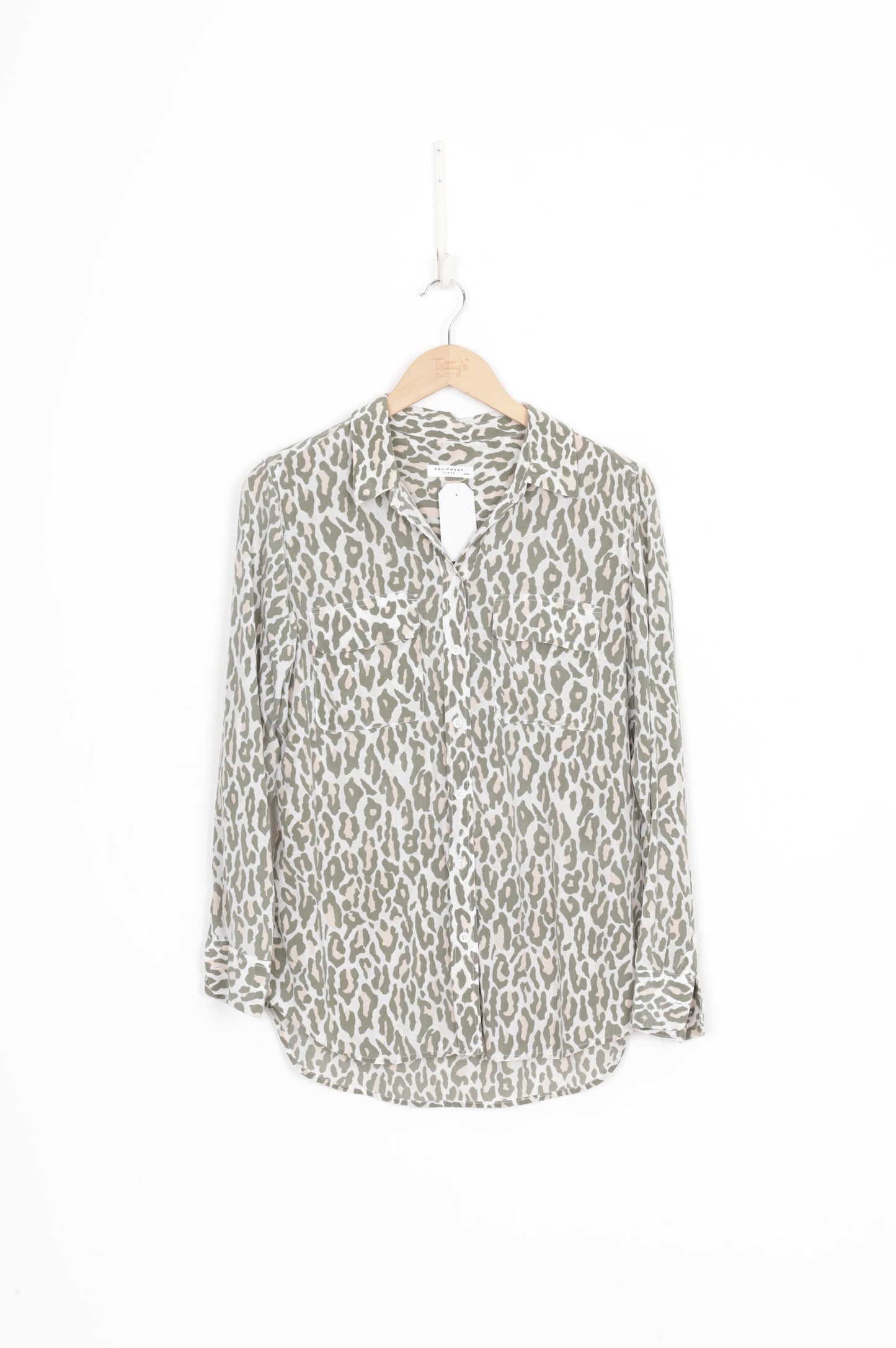 Equipment Femme Womens Green Shirt Size M