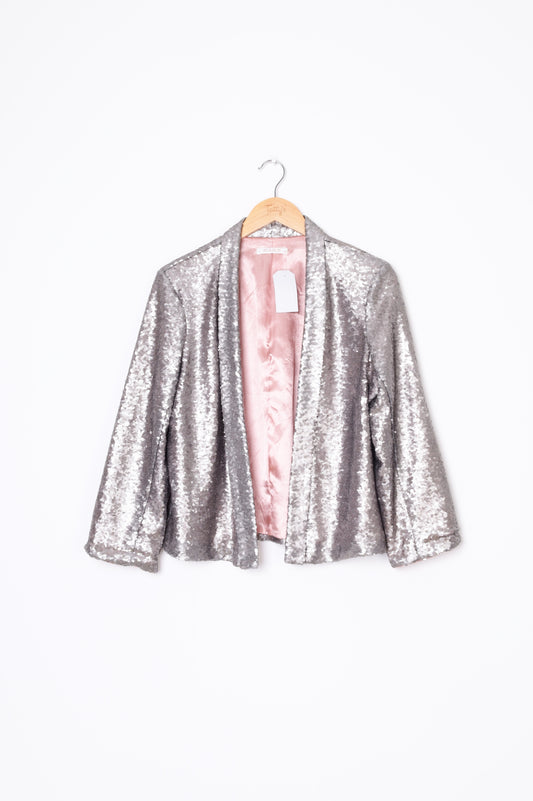 Sass Womens Metallic Jacket Size 12