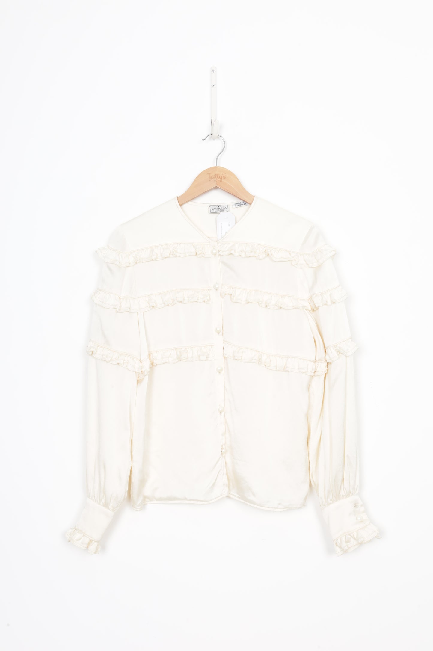 Valentino Boutique Womens Cream Top Size 10