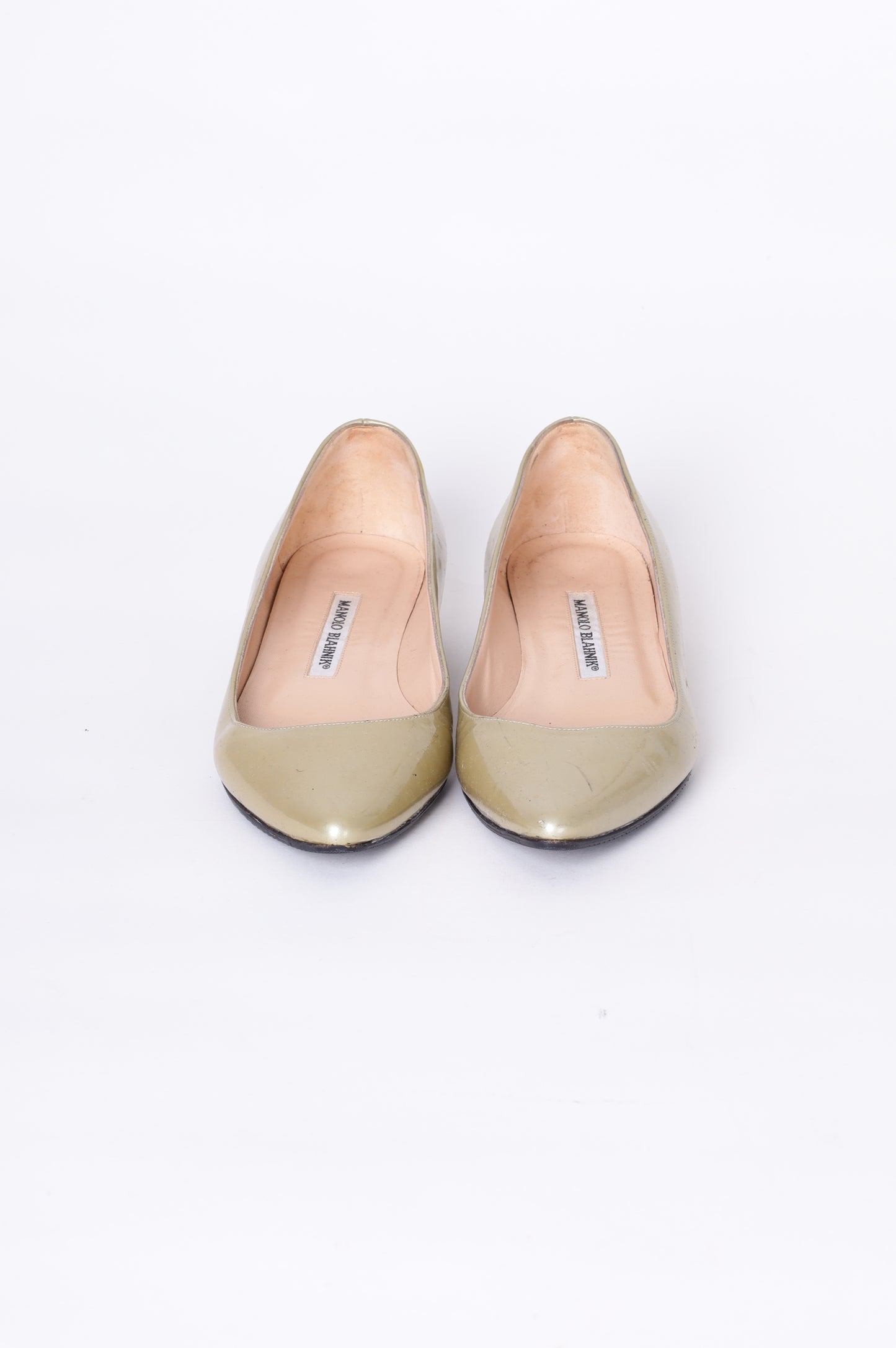 Manolo Blahnik Womens Metallic Shoes Size EU 36